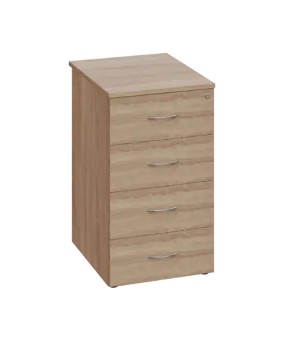 CKCP 2 - 65 kontejner přístavný, 4-zásuvkový, deska 25 mm, centrální zámek, dub bardolino